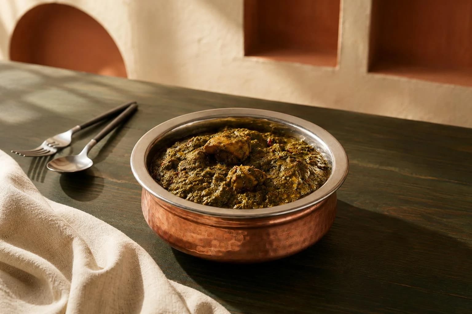 Saag Gosht (On the Bone or Boneless)